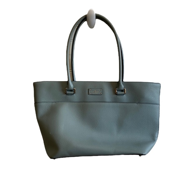kate spade Handbags - KATE SPADE LEATHER TOTE BAG  POWDER BLUE